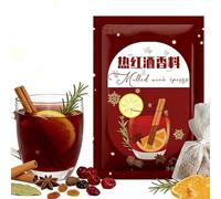 Old/New modelFestive Mulling Spice Sachet - Cinnamon-Orange Peel Blend for Apple Cider, Hot Toddy & Mulled Wine(New model)