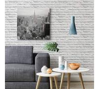 Old Off White Retro Painted Brick Wall Designer Feature Wallpaper Ugepa L22609