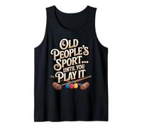 Old People's Sport Croquet Player Game Croquet Tank Top
