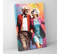 Old Peoples Wall Decoration - Old Peoples, Love, Home Decoration, Canvas Wall Art, 20" x 28"