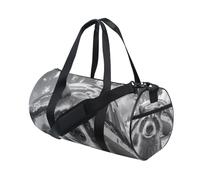 Old Photo Cloud Gate Raccoon Large Capacity Duffel Bag Trekking Shoulder Weekender Overnight Bag
