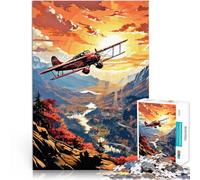 Old Plane Soaring Over Autumn's Splendor1000 Piece Puzzle For Adults Quiz game for is ideal as a gift for the whole family 38x26cm