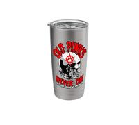 Old Punks Never Die Punk Rock Music Mohawk Skull Stainless Steel Insulated Tumbler