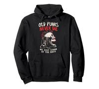 Old Punks Never Die Skull and Boots Punk Rock Music Pullover Hoodie
