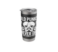 Old Punks Never Die We Just Stand At The Back Rock and Roll Stainless Steel Insulated Tumbler