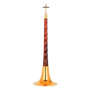 Old Redwood Pole Lacquered Gold Bowl Suona Adult Playing Woodwind Instrument Suona Horn With Accessories Suona For Beginners (Color : A flat)