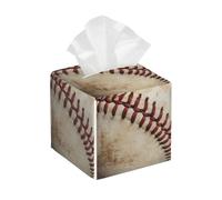 Old Retro Baseball Lace Tissue Box Holder Square Tissue Storage Portable Napkin Holders For Tabletop Home Household