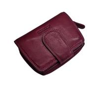 Old River Small Women's Leather Purse with Zip, Women's Vintage Genuine Leather with Many Compartments, Leather Purse Women's Small, purple, S, Contemporary