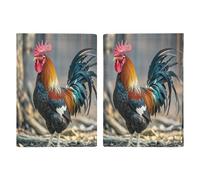 Old Rooster Illustration Passport Holder Passport Wallet PU Leather Passports Protective Cover Slim Travel Accessories