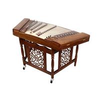 Old Rosewood Shell-Carved Dulcimer, 117Cm Long, Including 69Cm High Stand, Suitable for Beginners/Exams/Bands,B