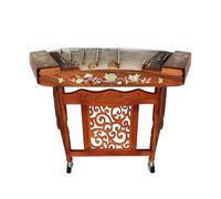 Old Rosewood Shell-Carved Dulcimer, 117Cm Long, Including 69Cm High Stand, Suitable for Beginners/Exams/Bands,D