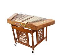 Old Rosewood Shell-Carved Dulcimer, 117Cm Long, Including 69Cm High Stand, Suitable for Beginners/Exams/Bands,C
