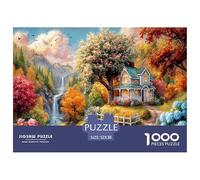 Old Rural Scenery 1000 Piece Jigsaws for Adults Impossible Beautiful Home Decoration Art Colorful DIY Craft Premium Quality 52x38cm/1000pcs