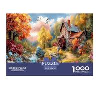 Old Rural Scenery 1000 Pieces Jigsaw Puzzles for Adults Impossible Beautiful Home Decoration Art Colorful DIY Craft Premium Quality 52x38cm/1000pcs