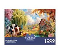 Old Rural Scenery 1000 Pieces Jigsaws for Adults Impossible Beautiful Home Decoration Art Colorful DIY Craft Premium Quality 38x26cm/1000pcs