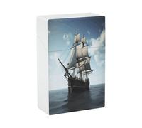 Old Sailing Ship Cigarette Case Stylish Lightweight Pocket Holder Case for Smoke Waterproof Cigarette Dispenser Cigarettes Accessories for Outdoor Camping Hiking