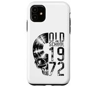 Old School 1972 Vintage Vinyl Record Lover Gothic Skull LP Case for iPhone 11