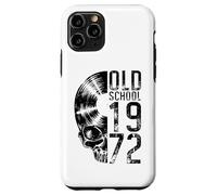 Old School 1972 Vintage Vinyl Record Lover Gothic Skull LP Case for iPhone 11 Pro