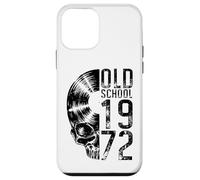 Old School 1972 Vintage Vinyl Record Lover Gothic Skull LP Case for iPhone 12 mini
