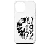 Old School 1972 Vintage Vinyl Record Lover Gothic Skull LP Case for iPhone 12 Pro Max