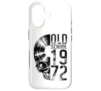 Old School 1972 Vintage Vinyl Record Lover Gothic Skull LP Case for iPhone 17