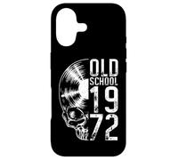 Old School 1972 Vintage Vinyl Record Lover Gothic Skull LP Case for iPhone 17