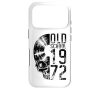 Old School 1972 Vintage Vinyl Record Lover Gothic Skull LP Case for iPhone 17 Pro