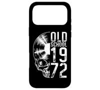 Old School 1972 Vintage Vinyl Record Lover Gothic Skull LP Case for iPhone 17 Pro Max