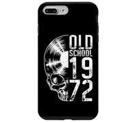 Old School 1972 Vintage Vinyl Record Lover Gothic Skull LP Case for iPhone 7 Plus/8 Plus