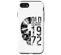 Old School 1972 Vintage Vinyl Record Lover Gothic Skull LP Case for iPhone SE (2020) / 7/8
