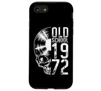 Old School 1972 Vintage Vinyl Record Lover Gothic Skull LP Case for iPhone SE (2020) / 7/8