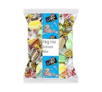 Old School 1kg Hard Boiled Sweets Mix - Wrapped Retro Favourites - Sherbet Fruits, Chocolate Limes, Aniseed Drops, Humbugs & More - Bulk Candy for Gifts, Parties & Sweet Jars