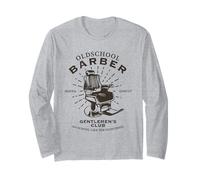 Old School Barber Gentlemen's Club Classic Vintage Long Sleeve T-Shirt
