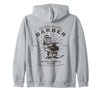 Old School Barber Gentlemen's Club Classic Vintage Zip Hoodie