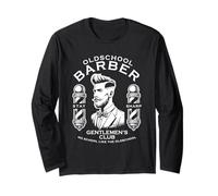 Old School Barber Timeless Barber Classic Vintage Design Long Sleeve T-Shirt