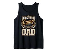 Old School Camo Dad Bow Hunting Deer Archery Tank Top