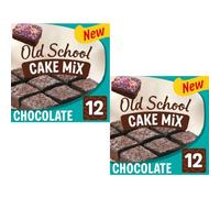 Old School Chocolate Cake Mix, 436g, Pack of 2, Includes Baking Tray and Decorative Sprinkles