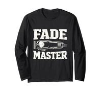 Old School Classic Distressed Fade Master Skilled Barber Long Sleeve T-Shirt