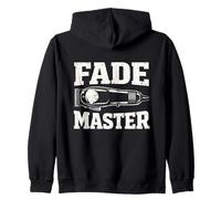 Old School Classic Distressed Fade Master Skilled Barber Zip Hoodie