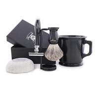 Old School Complete Shaving Kit with Brush Mug DE Safety Razor & Soap Shaving Set