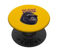 Old School Cool Retro Gorilla Lover Gift PopSockets Adhesive PopGrip