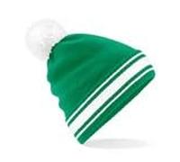 Old School Football Argyle'Classic Retro Bobble Hat 1967 Green