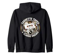 Old School Hip Hop Cassette Tapes Classic Breaks Urban Zip Hoodie