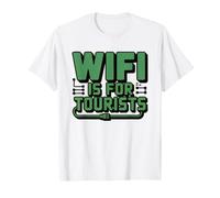 Old School LAN Party Gamer Ethernet Only No WiFi Needed T-Shirt