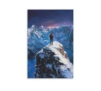 Old-School Mountain Climbing- Reaching New Heights with Courage, Conquering Peaks in The Retro Era Trendy Hanging Wall Art Decorative Mural Poster16x24inch(40x60cm)