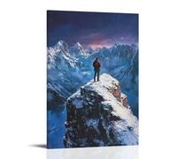 Old-School Mountain Climbing- Reaching New Heights with Courage, Conquering Peaks in The Retro Era Trendy Hanging Wall Art Decorative Mural Poster16x24inch(40x60cm)