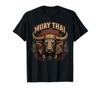 Old School Muay Thai Student Thai Boxing Fighter Buffalo T-Shirt