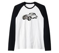 Old School Muscle: Vintage Muscle Car Classic Car Raglan Baseball Tee