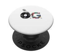 Old School OG Hip Hop Head Vinyl, CDs, Tapes 80s 90s WT PopSockets Adhesive PopGrip