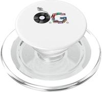 Old School OG Hip Hop Head Vinyl, CDs, Tapes 80s 90s WT PopSockets PopGrip for MagSafe